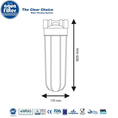 Vodni filter za hišo Big Blue® Aquafilter z manometrom 20