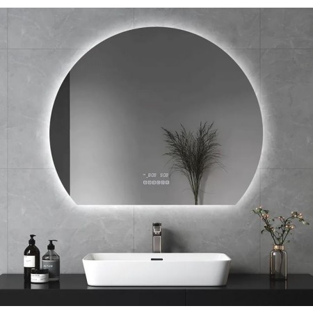 Pametno polkrožno LED ogledalo za kopalnico