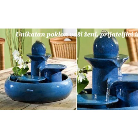 Keramik-Wasserbrunnen Trentino, blau