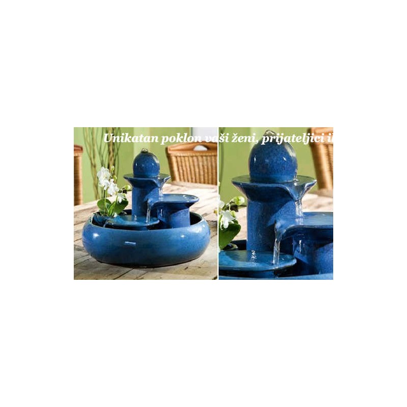 Keramik-Wasserbrunnen Trentino, blau