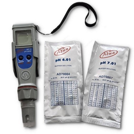 pH-Meter ADWA AD-12 + Aufbewahrung Flüssigkeit 15 ml